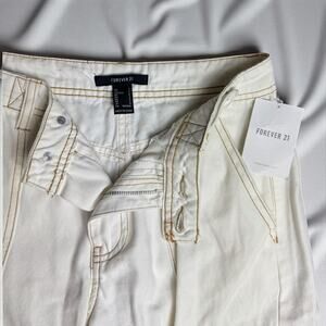 Forever 21 Women's White High-Waisted Pants